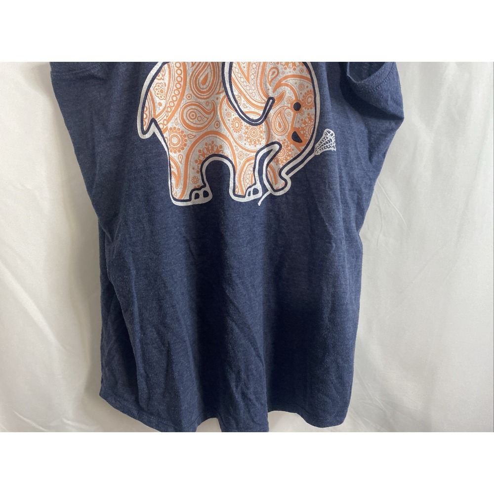 Ivory Ella Tank Top Womens Small Blue Good Paisley Elephant Lacrosse Racerback - Picture 4 of 10
